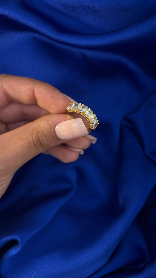 Bague Dina en acier inoxydable doré – bijou élégant Seinaliya Paris