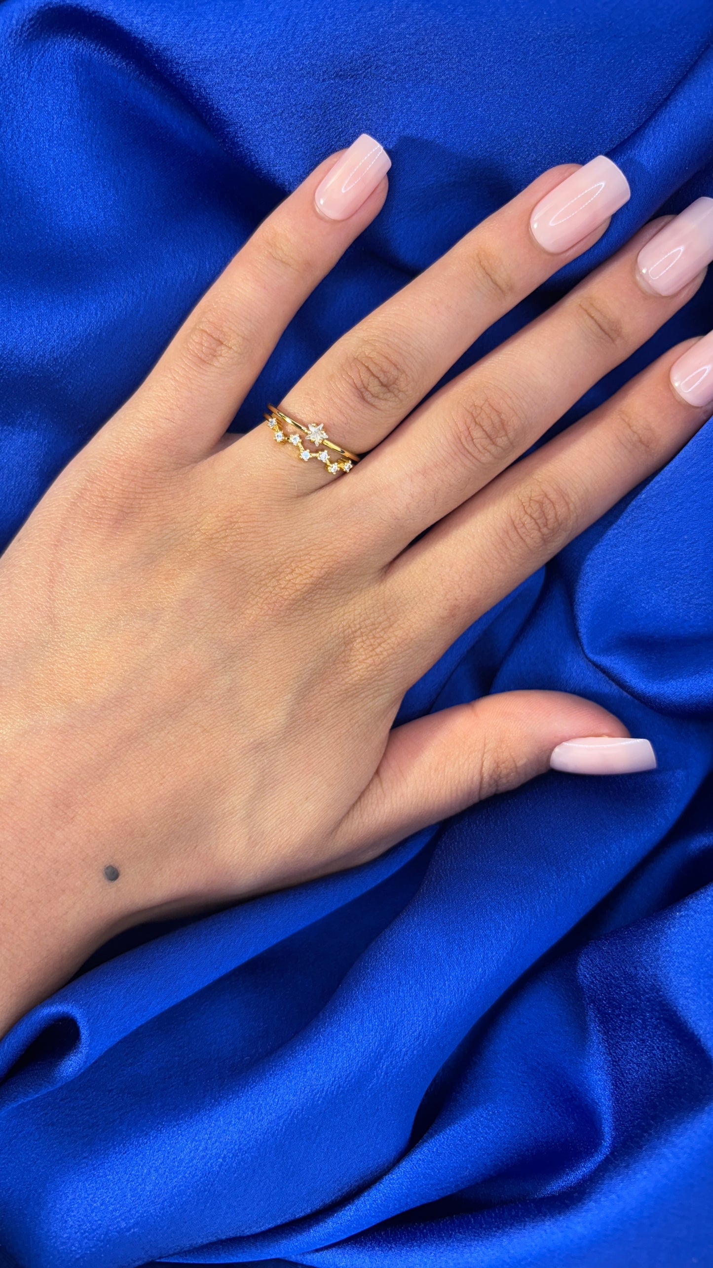 Bague en acier inoxydable doré – bijou tendance femme Seinaliya Paris
