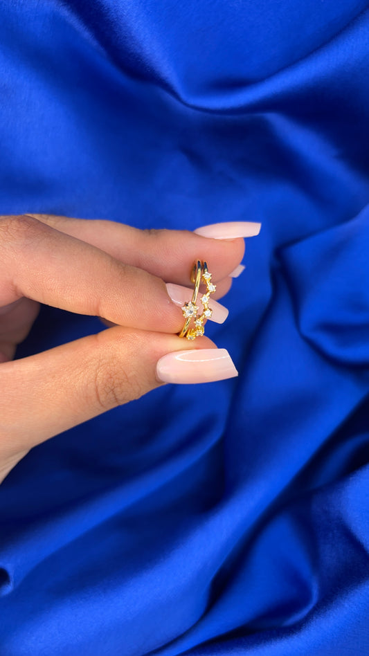 Bague Nedjma en acier inoxydable doré – bijou tendance femme