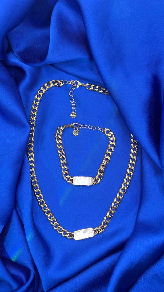 Parure en acier inoxydable doré – bijou tendance femme Seinaliya Paris