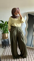 Pantalon Sonia - wide leg à revers