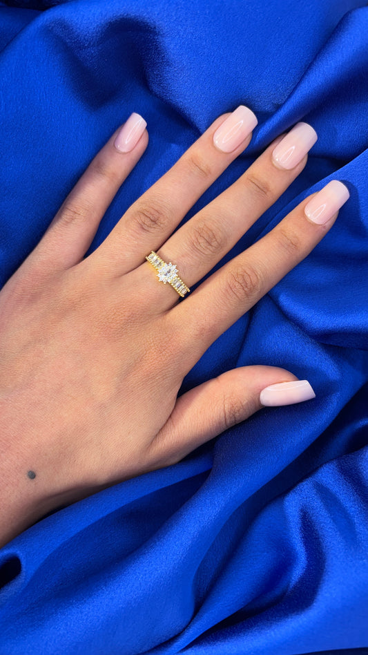 Bague en acier inoxydable doré – bijou tendance femme Seinaliya Paris