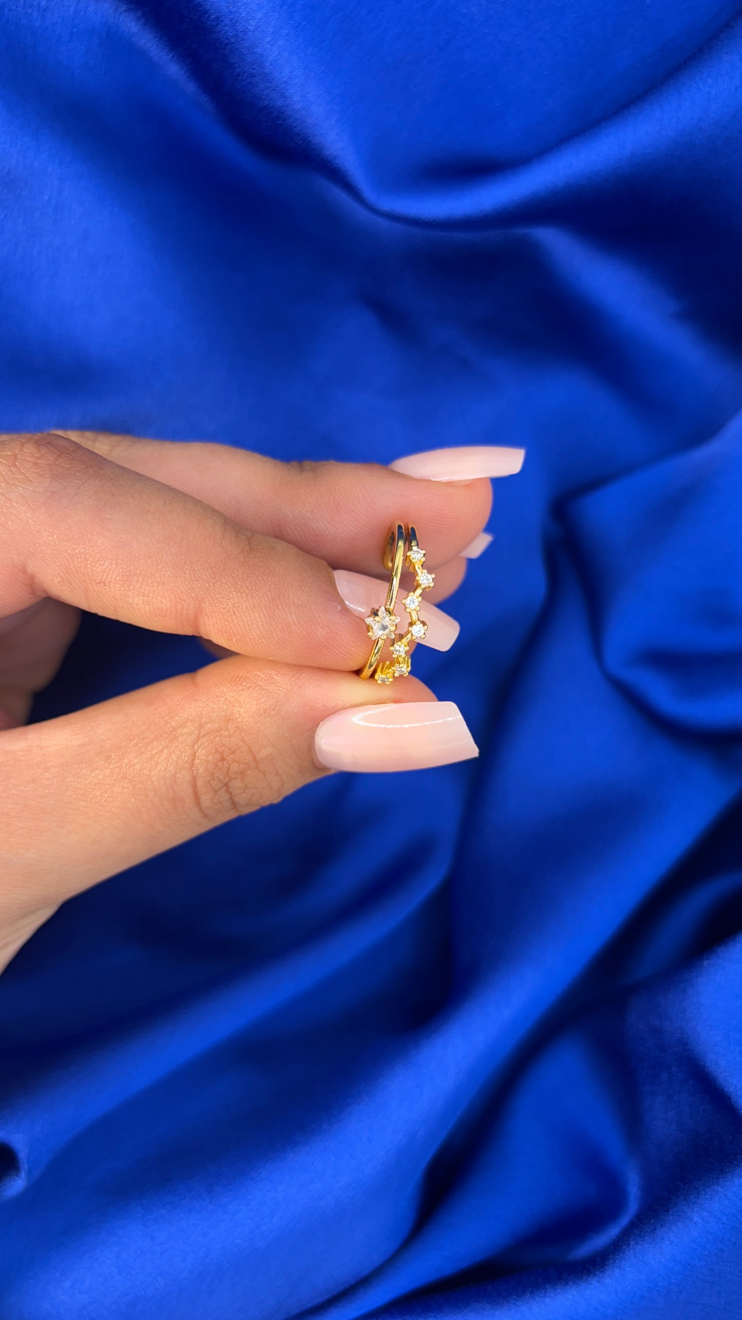 Bague Nedjma en acier inoxydable doré – bijou tendance femme
