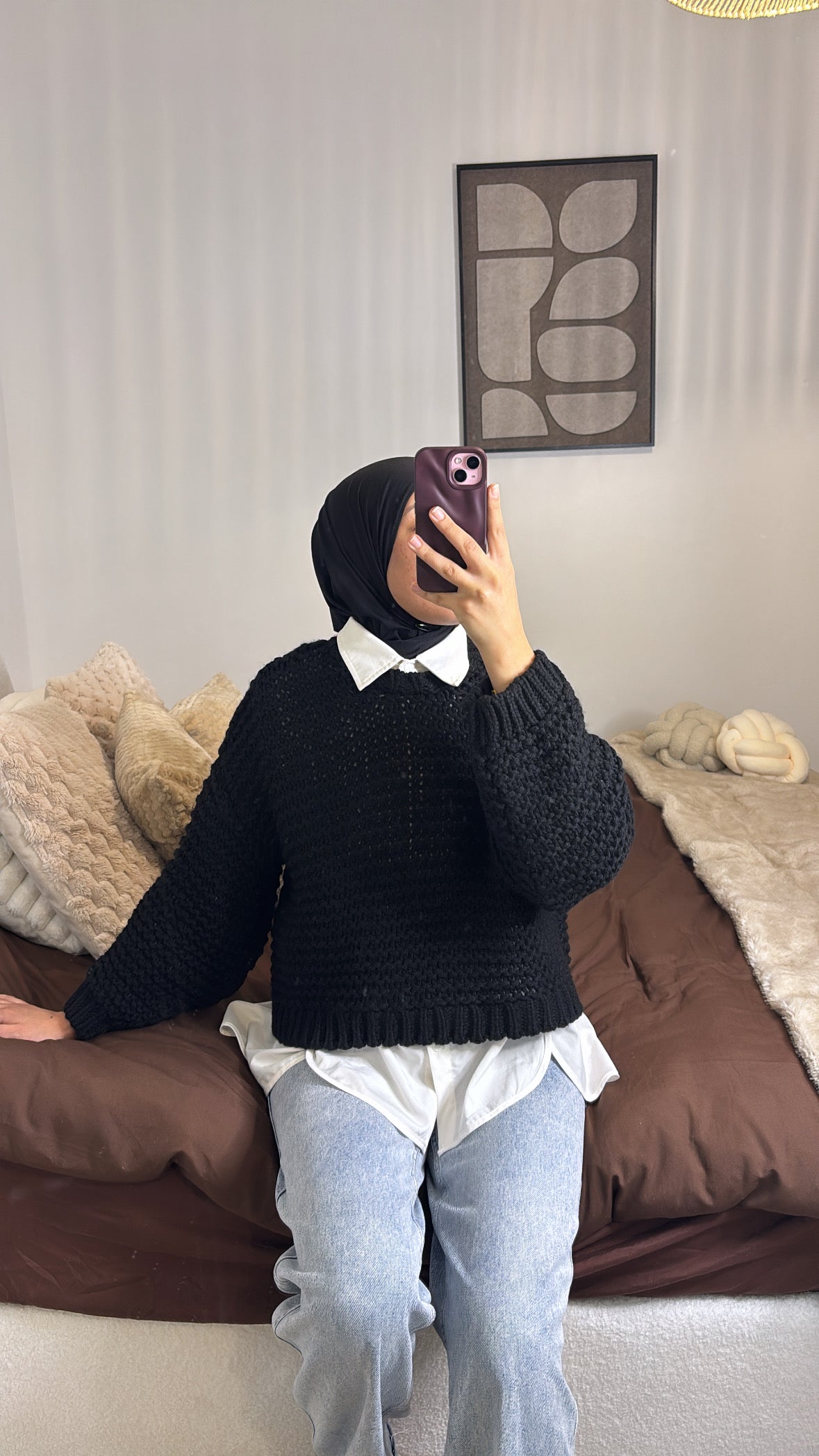Pull en maille noir — MAÏ