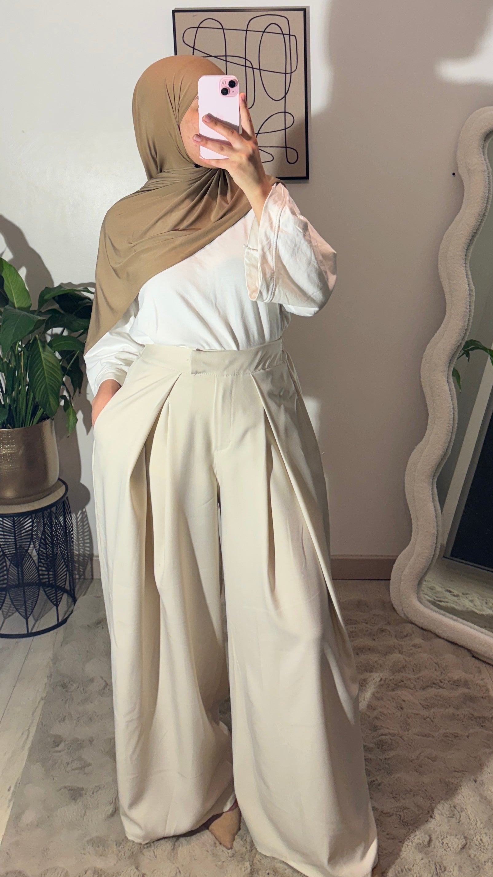 Pantalon Sonia - wide leg à revers