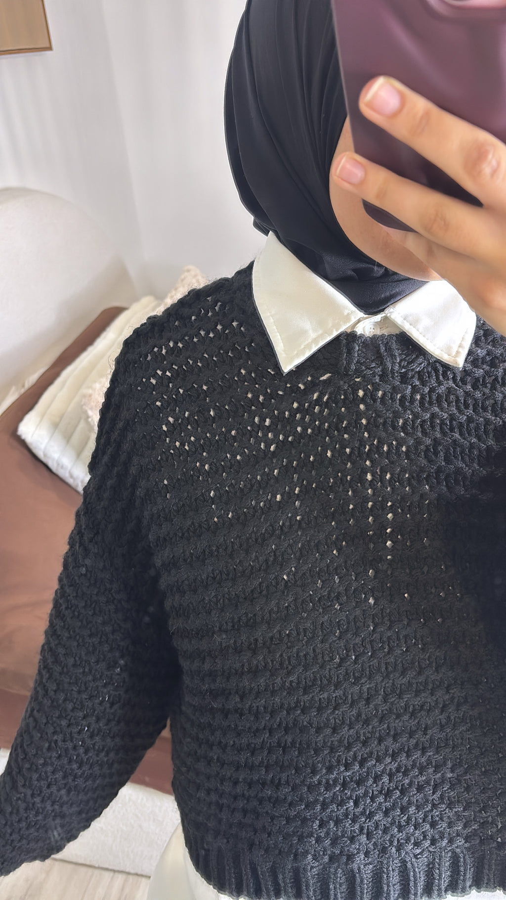 Pull en maille noir — MAÏ