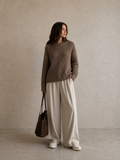 Pull en maille marron — MAÏ