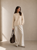 Pull en maille beige — MAÏ