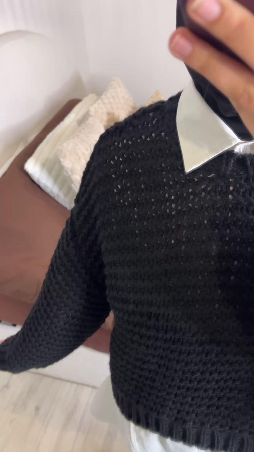 Pull en maille noir — MAÏ